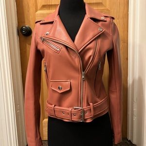 Zara leather moto jacket
